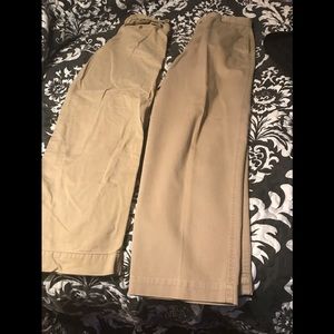 2 pair khaki pants size 34x32